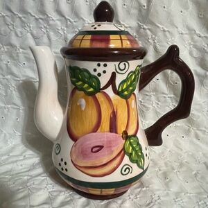 CBK LTD Hand Painted Ceramic Teapot